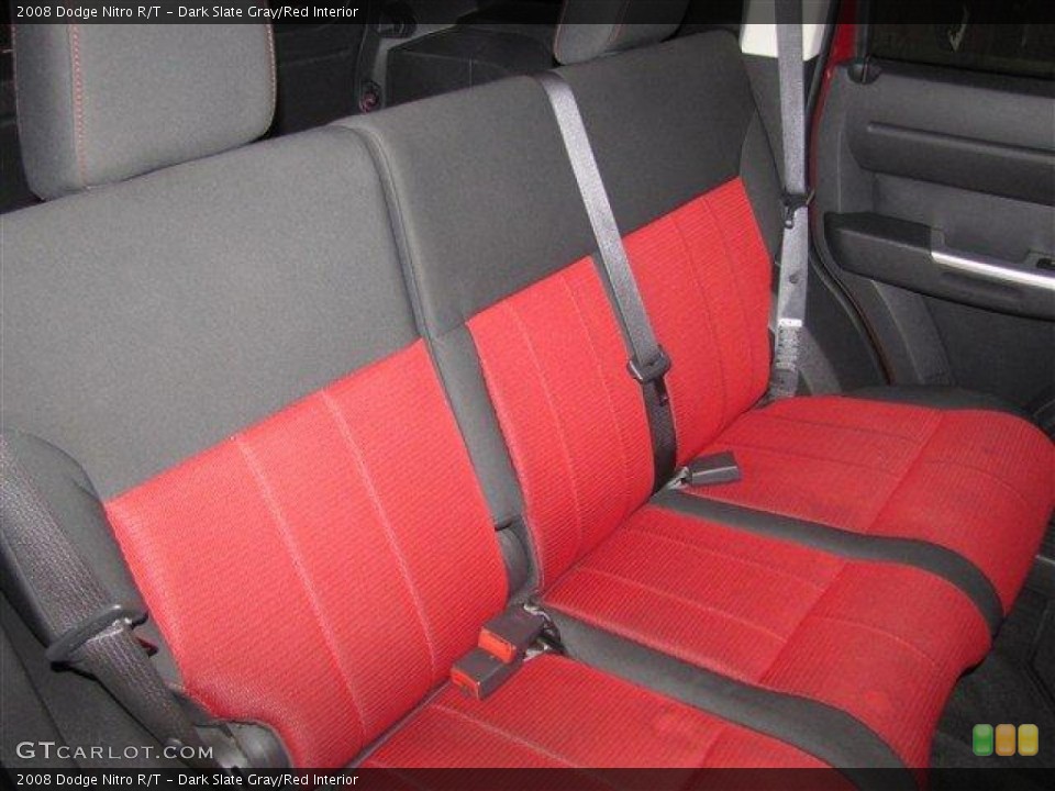 Dark Slate Gray/Red Interior Rear Seat for the 2008 Dodge Nitro R/T #61128953