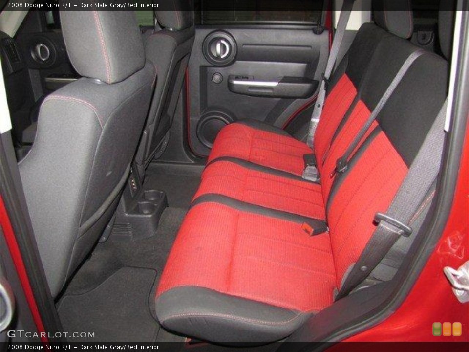 Dark Slate Gray/Red Interior Rear Seat for the 2008 Dodge Nitro R/T #61128961