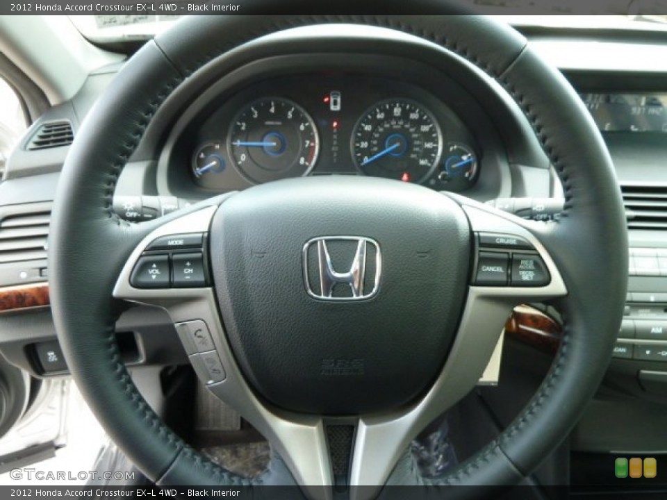 Black Interior Steering Wheel for the 2012 Honda Accord Crosstour EX-L 4WD #61131492