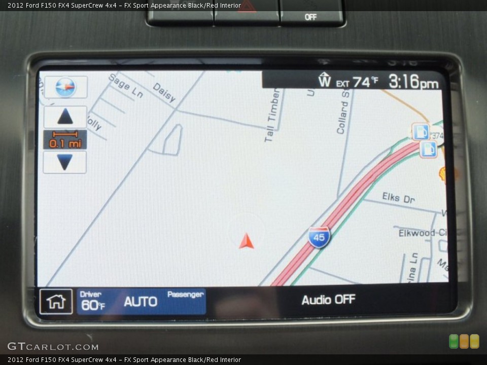 FX Sport Appearance Black/Red Interior Navigation for the 2012 Ford F150 FX4 SuperCrew 4x4 #61137009