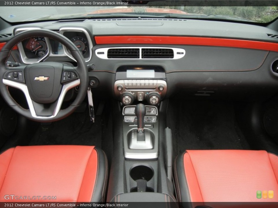Inferno Orange/Black Interior Dashboard for the 2012 Chevrolet Camaro LT/RS Convertible #61137182