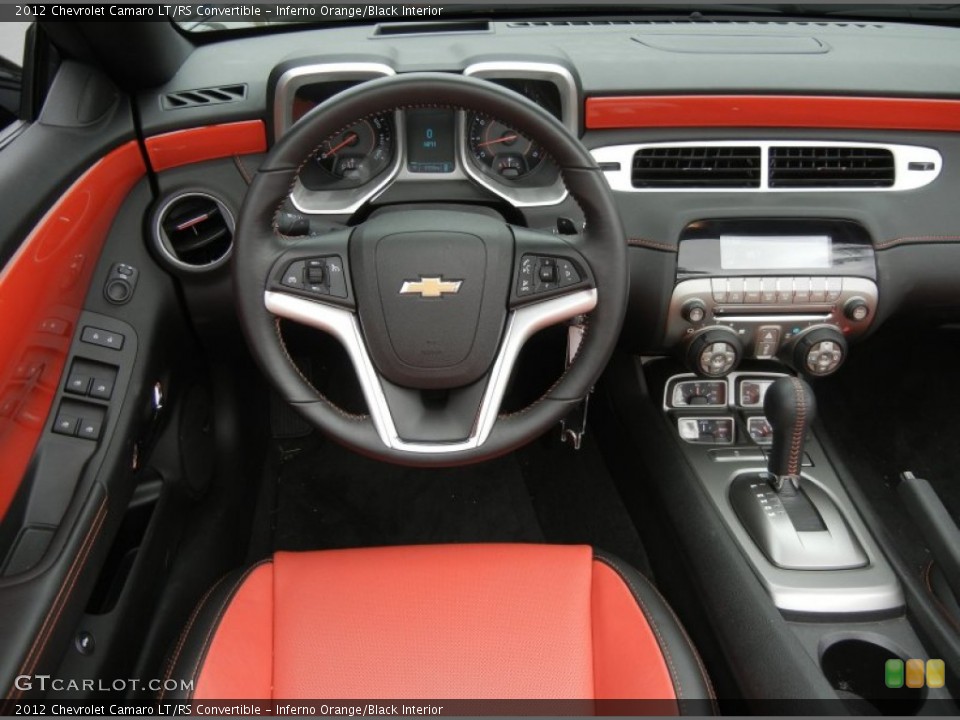 Inferno Orange/Black Interior Dashboard for the 2012 Chevrolet Camaro LT/RS Convertible #61137191