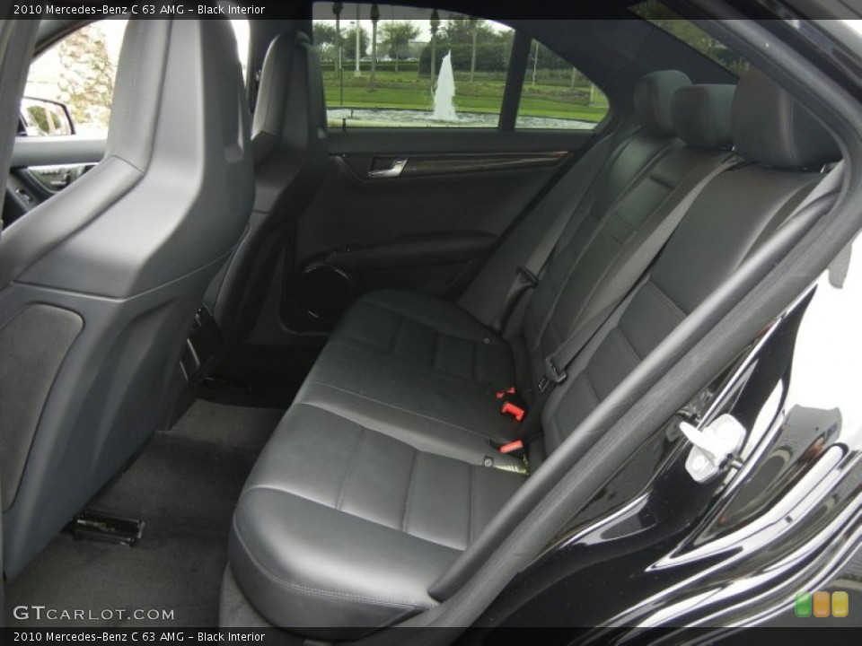 Black Interior Rear Seat for the 2010 Mercedes-Benz C 63 AMG #61137413