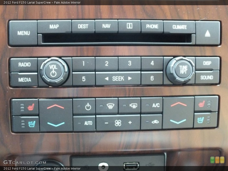 Pale Adobe Interior Controls for the 2012 Ford F150 Lariat SuperCrew #61137593