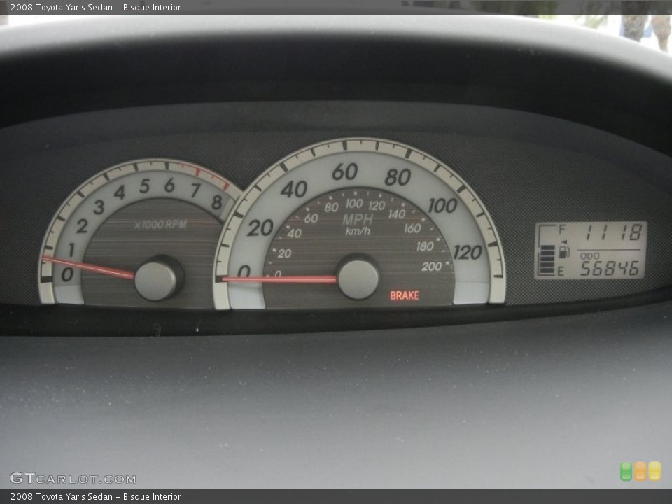 Bisque Interior Gauges for the 2008 Toyota Yaris Sedan #61137707