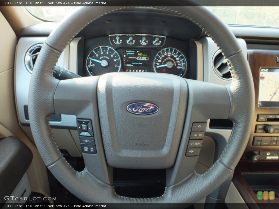 Pale Adobe Interior Steering Wheel for the 2012 Ford F150 Lariat SuperCrew 4x4 #61138073