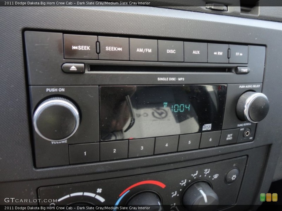 Dark Slate Gray/Medium Slate Gray Interior Audio System for the 2011 Dodge Dakota Big Horn Crew Cab #61138642