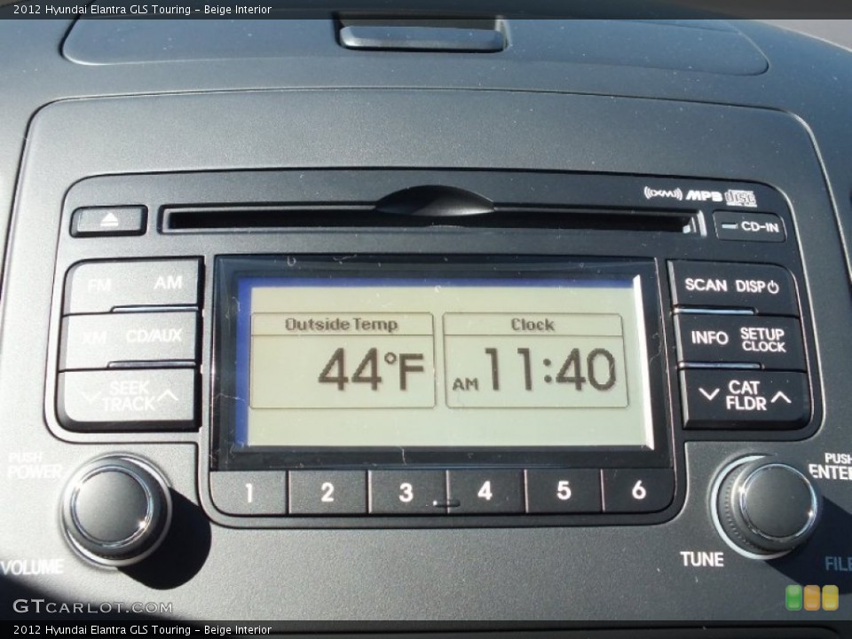 Beige Interior Audio System for the 2012 Hyundai Elantra GLS Touring #61140079