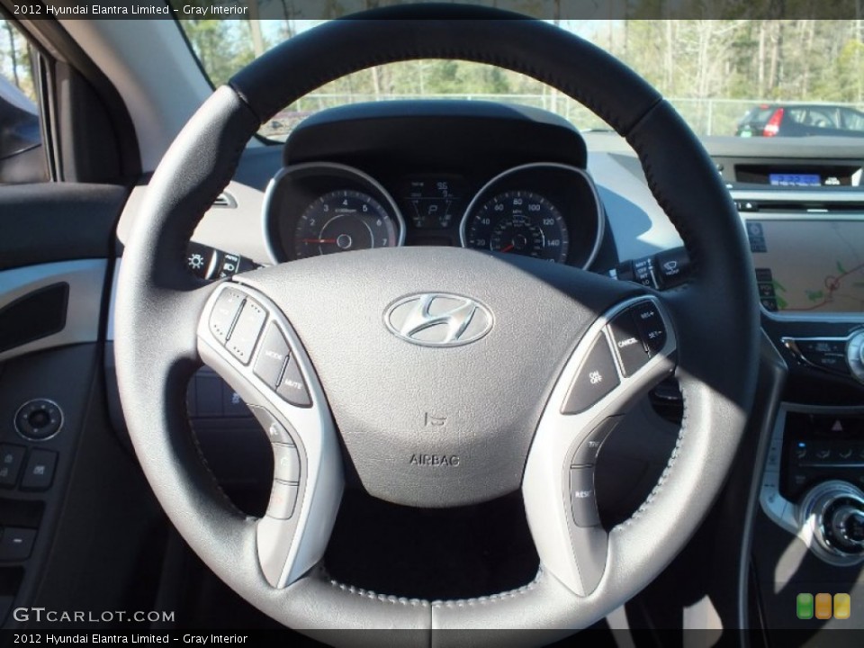 Gray Interior Steering Wheel for the 2012 Hyundai Elantra Limited #61140425