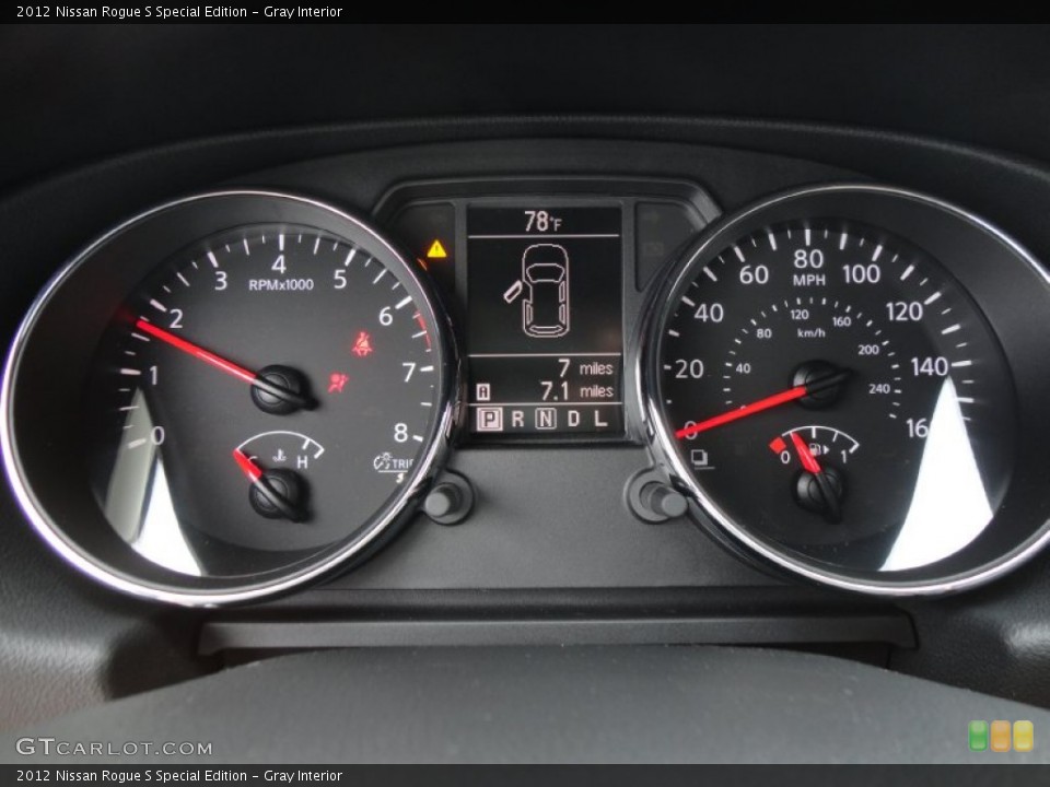 Gray Interior Gauges for the 2012 Nissan Rogue S Special Edition #61140549