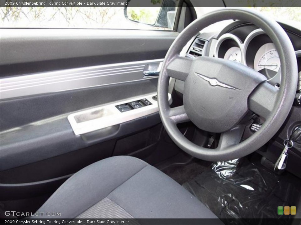 Dark Slate Gray Interior Steering Wheel for the 2009 Chrysler Sebring Touring Convertible #61143719