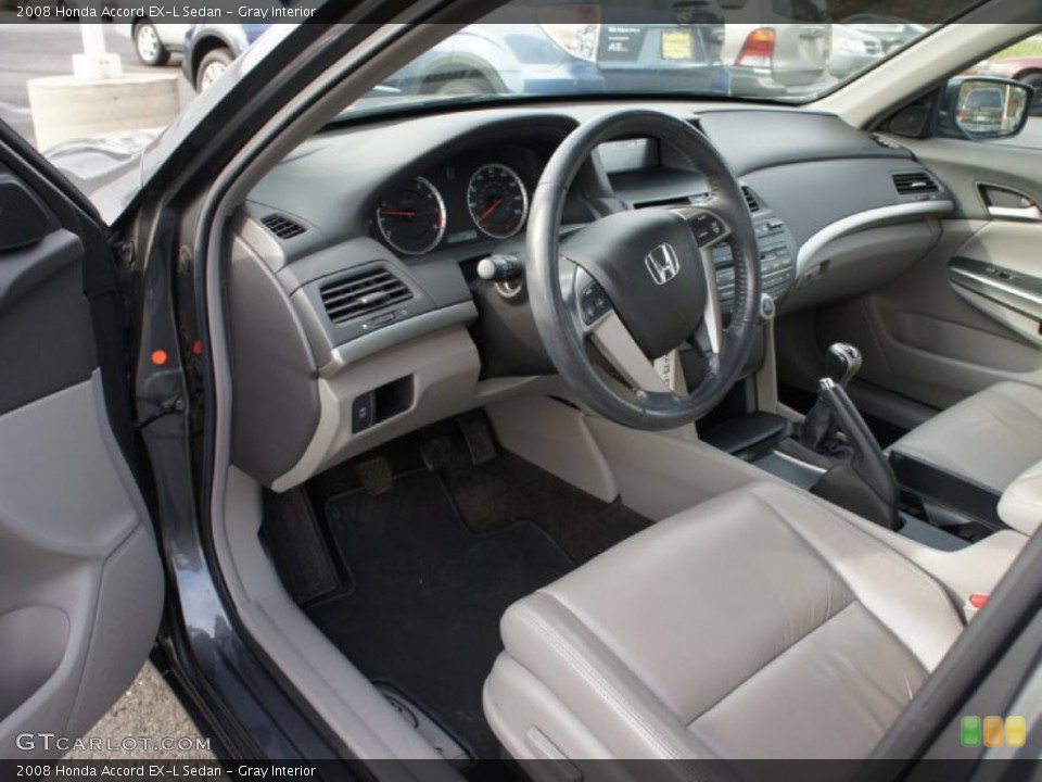 Gray Interior Prime Interior for the 2008 Honda Accord EX-L Sedan #61144940