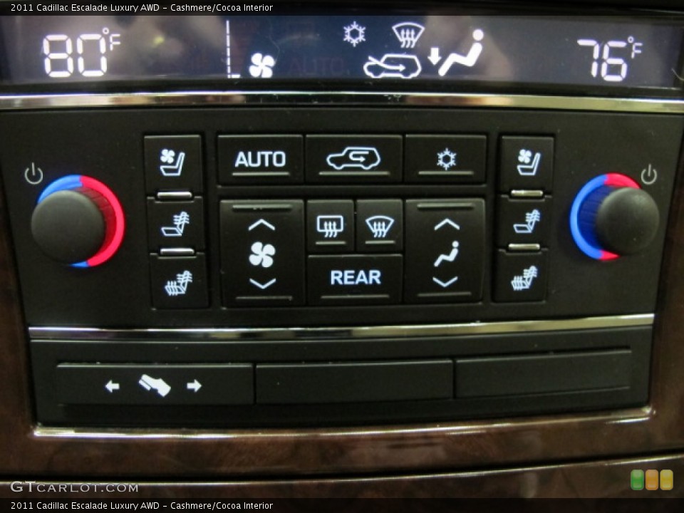 Cashmere/Cocoa Interior Controls for the 2011 Cadillac Escalade Luxury AWD #61146023