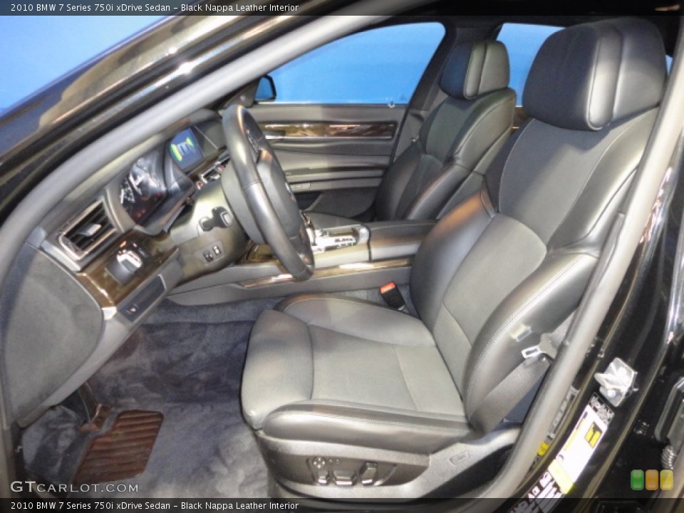 Black Nappa Leather Interior Photo for the 2010 BMW 7 Series 750i xDrive Sedan #61146682