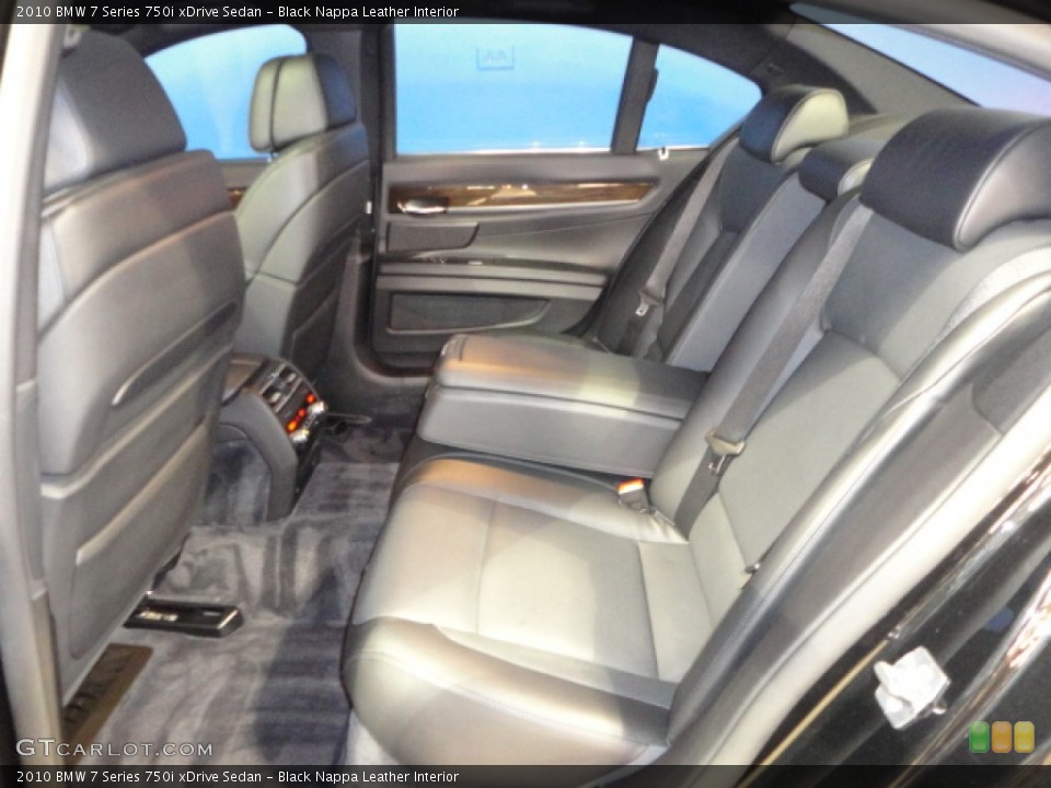 Black Nappa Leather Interior Rear Seat for the 2010 BMW 7 Series 750i xDrive Sedan #61146740
