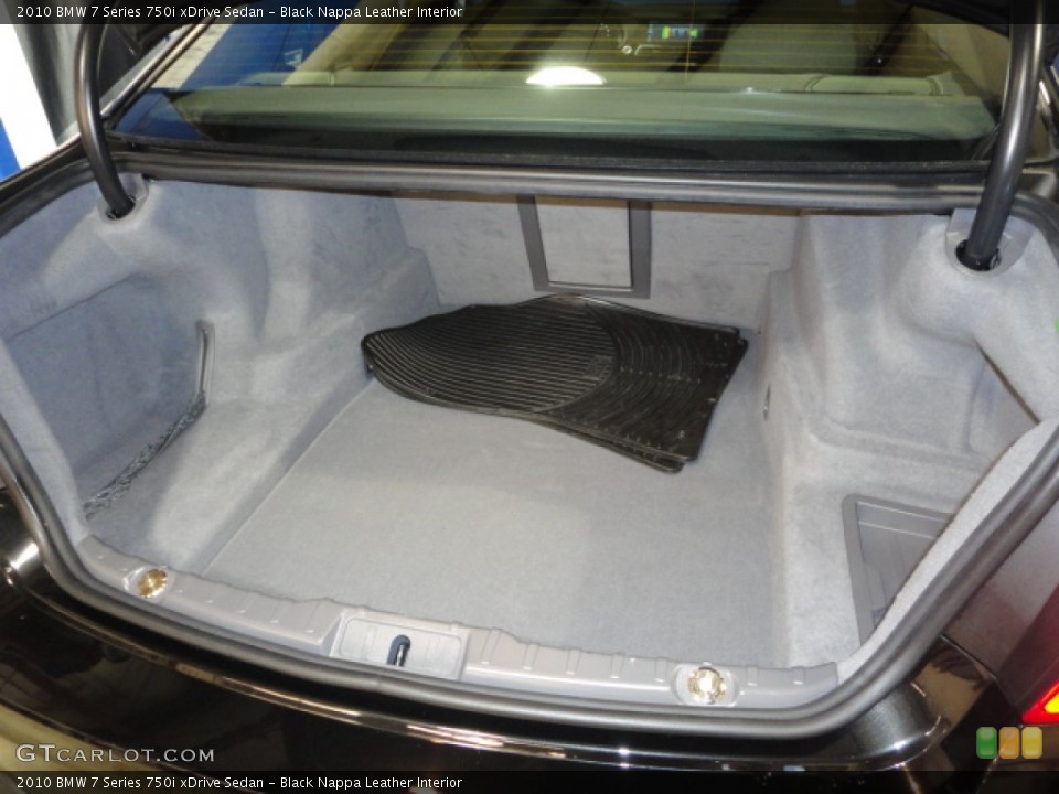 Black Nappa Leather Interior Trunk for the 2010 BMW 7 Series 750i xDrive Sedan #61146749