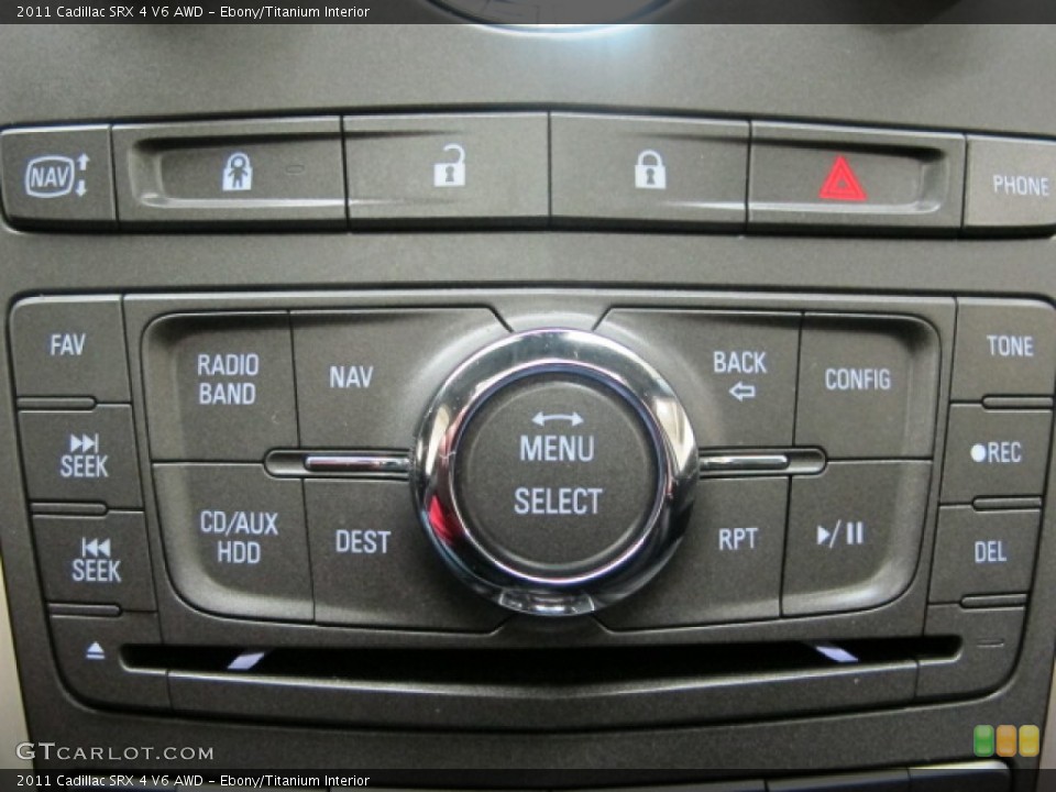 Ebony/Titanium Interior Controls for the 2011 Cadillac SRX 4 V6 AWD #61147139