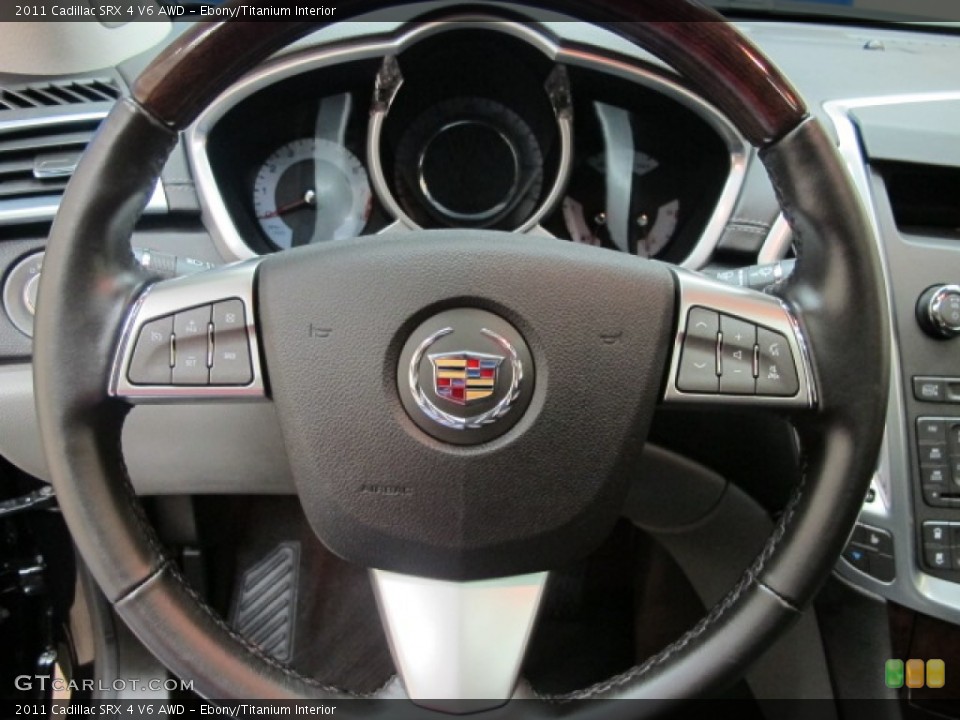 Ebony/Titanium Interior Steering Wheel for the 2011 Cadillac SRX 4 V6 AWD #61147210