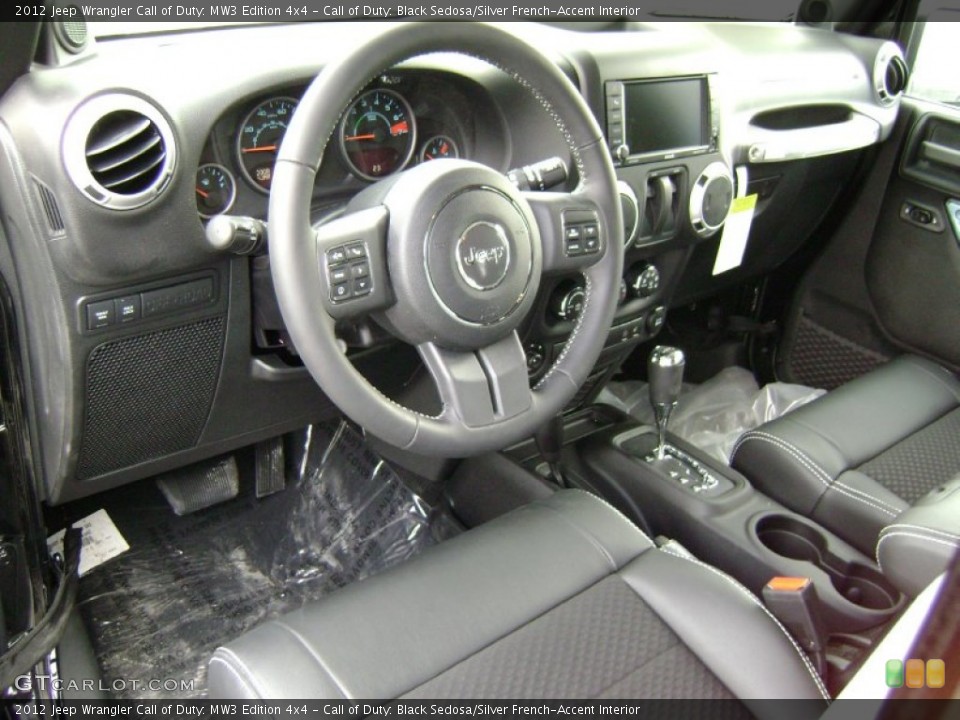 Call of Duty: Black Sedosa/Silver French-Accent Interior Photo for the 2012 Jeep Wrangler Call of Duty: MW3 Edition 4x4 #61148558