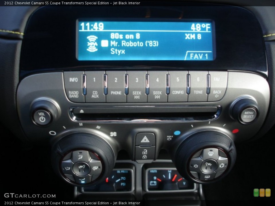 Jet Black Interior Audio System for the 2012 Chevrolet Camaro SS Coupe Transformers Special Edition #61150445