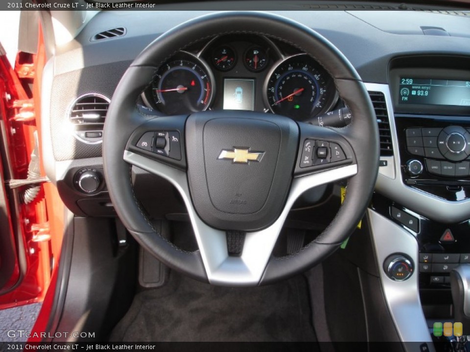 Jet Black Leather Interior Steering Wheel for the 2011 Chevrolet Cruze LT #61150718