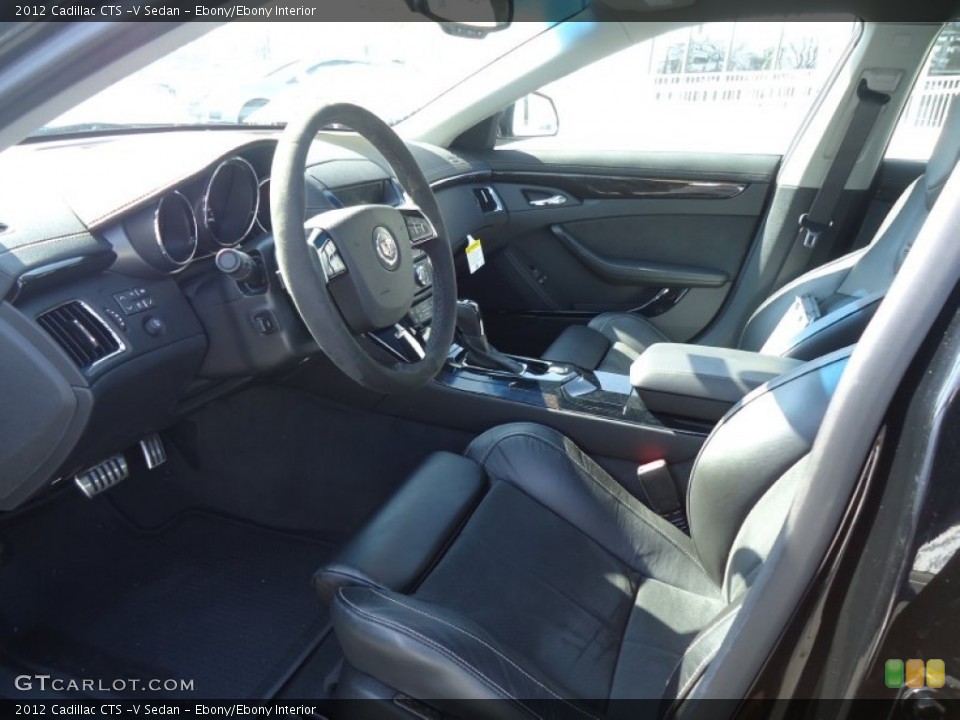 Ebony/Ebony Interior Photo for the 2012 Cadillac CTS -V Sedan #61151222