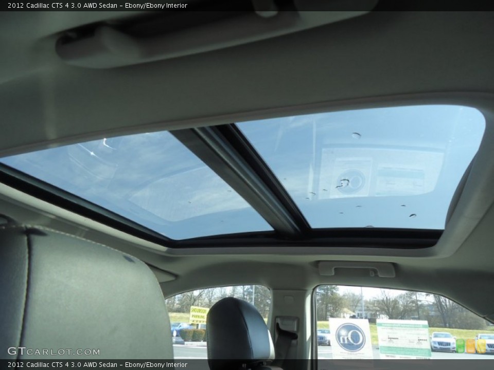 Ebony/Ebony Interior Sunroof for the 2012 Cadillac CTS 4 3.0 AWD Sedan #61152638