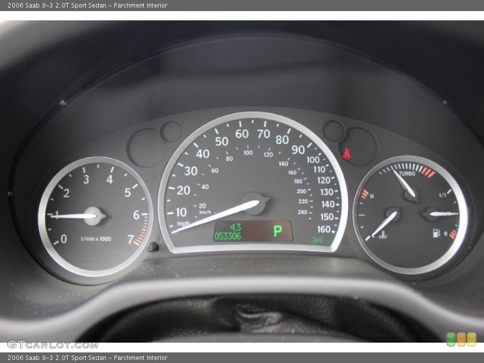 Parchment Interior Gauges for the 2006 Saab 9-3 2.0T Sport Sedan #61158386