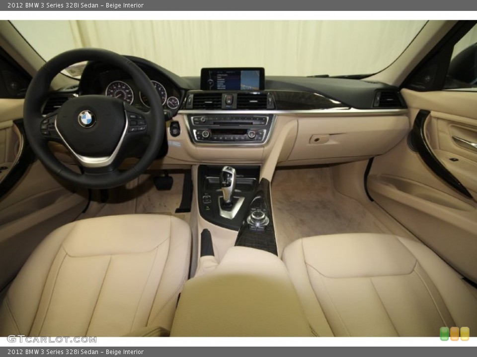 Beige Interior Dashboard for the 2012 BMW 3 Series 328i Sedan #61165931