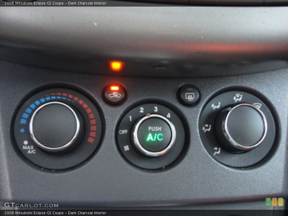 Dark Charcoal Interior Controls for the 2008 Mitsubishi Eclipse GS Coupe #61170811