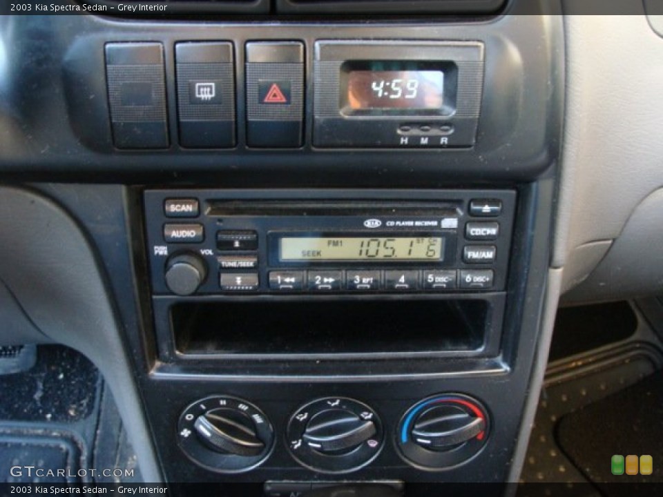 Grey Interior Controls for the 2003 Kia Spectra Sedan #61172282