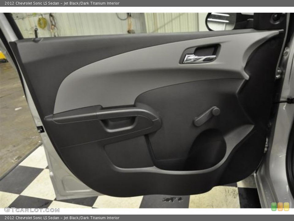 Jet Black/Dark Titanium Interior Door Panel for the 2012 Chevrolet Sonic LS Sedan #61174552