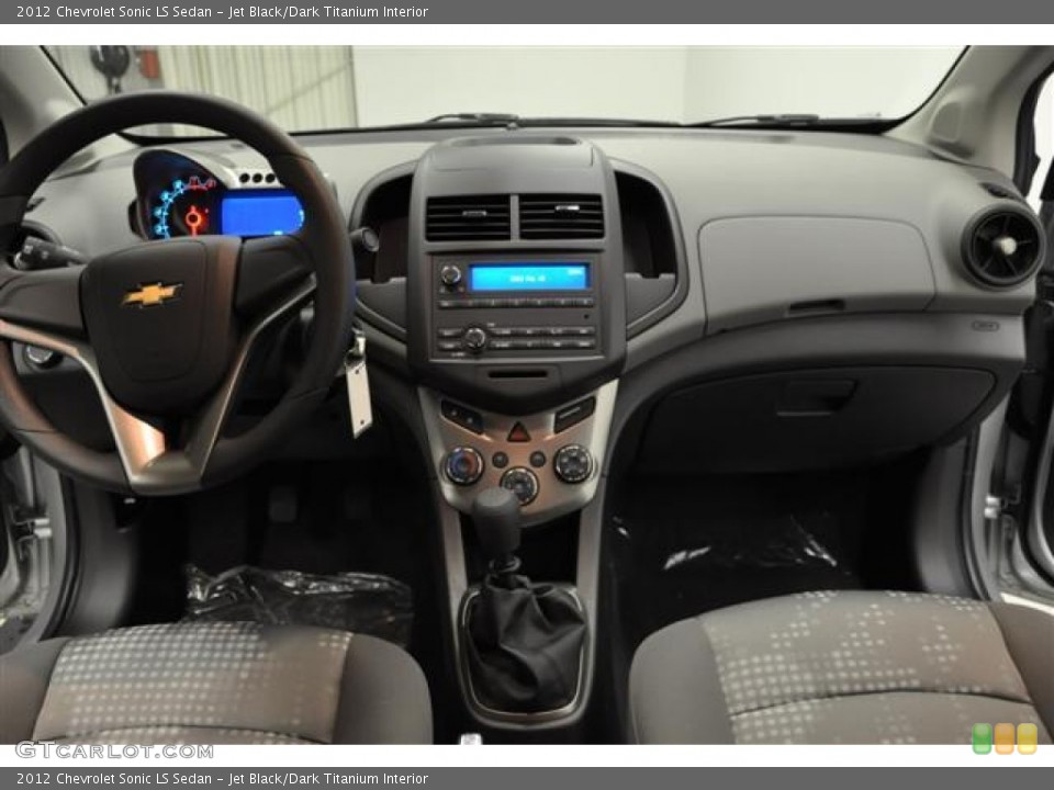 Jet Black/Dark Titanium Interior Dashboard for the 2012 Chevrolet Sonic LS Sedan #61174585