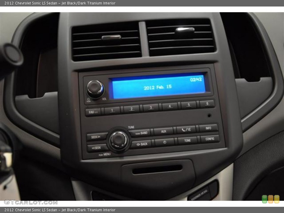 Jet Black/Dark Titanium Interior Controls for the 2012 Chevrolet Sonic LS Sedan #61174621