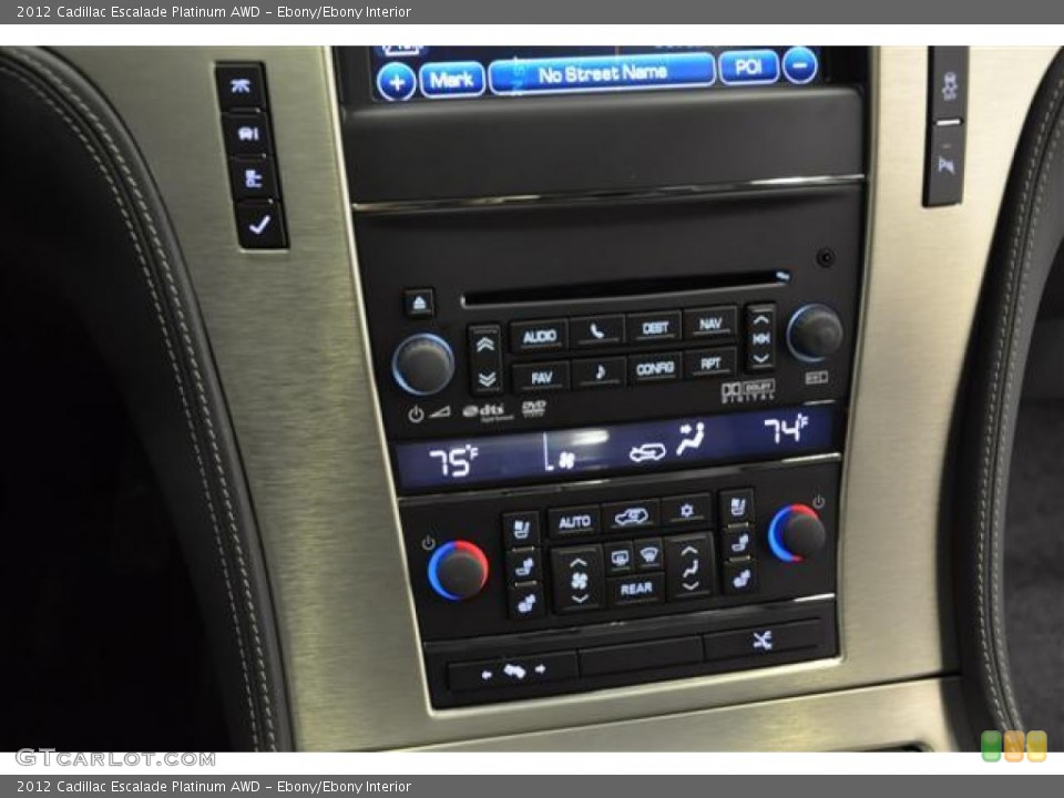 Ebony/Ebony Interior Controls for the 2012 Cadillac Escalade Platinum AWD #61174858