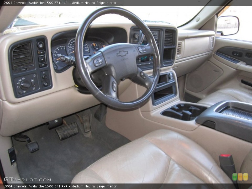 Medium Neutral Beige Interior Prime Interior for the 2004 Chevrolet Avalanche 1500 Z71 4x4 #61175617