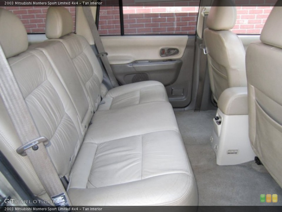 Tan Interior Rear Seat for the 2003 Mitsubishi Montero Sport Limited 4x4 #61175878