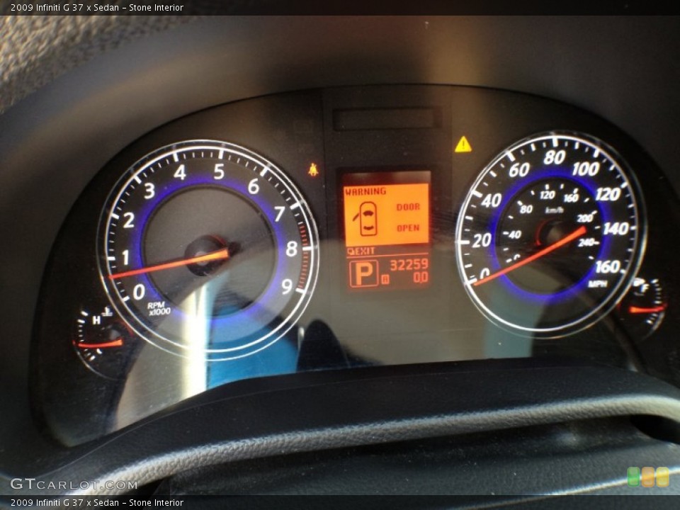 Stone Interior Gauges for the 2009 Infiniti G 37 x Sedan #61176976
