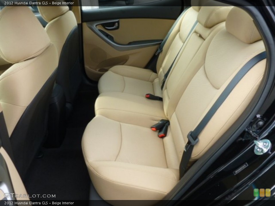 Beige Interior Rear Seat for the 2012 Hyundai Elantra GLS #61178359