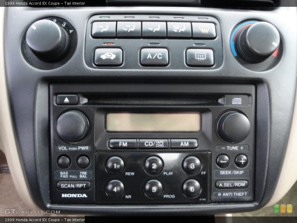 Tan Interior Controls for the 1999 Honda Accord EX Coupe #61181428