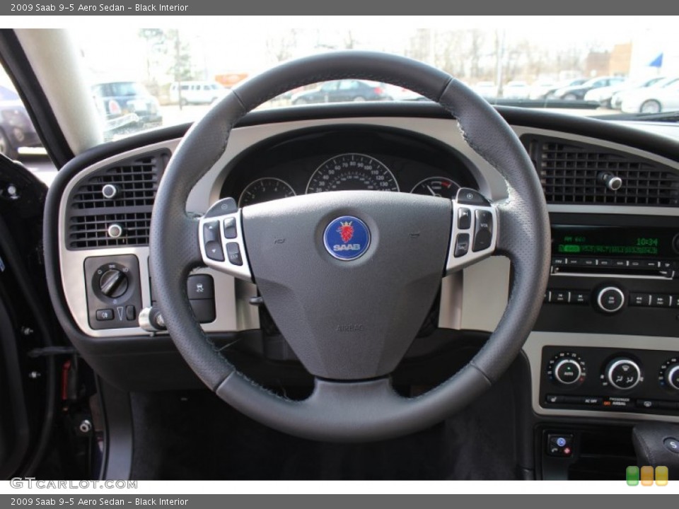 Black Interior Steering Wheel for the 2009 Saab 9-5 Aero Sedan #61181521