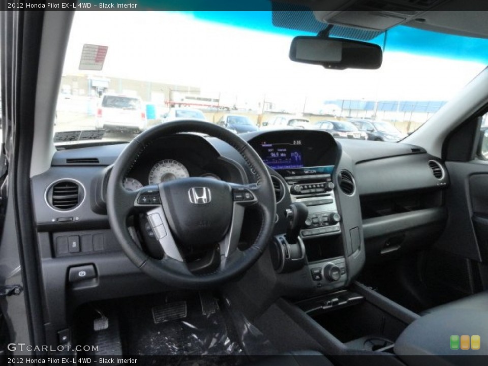 Black Interior Dashboard for the 2012 Honda Pilot EX-L 4WD #61181914