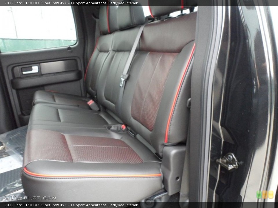 FX Sport Appearance Black/Red Interior Rear Seat for the 2012 Ford F150 FX4 SuperCrew 4x4 #61182808
