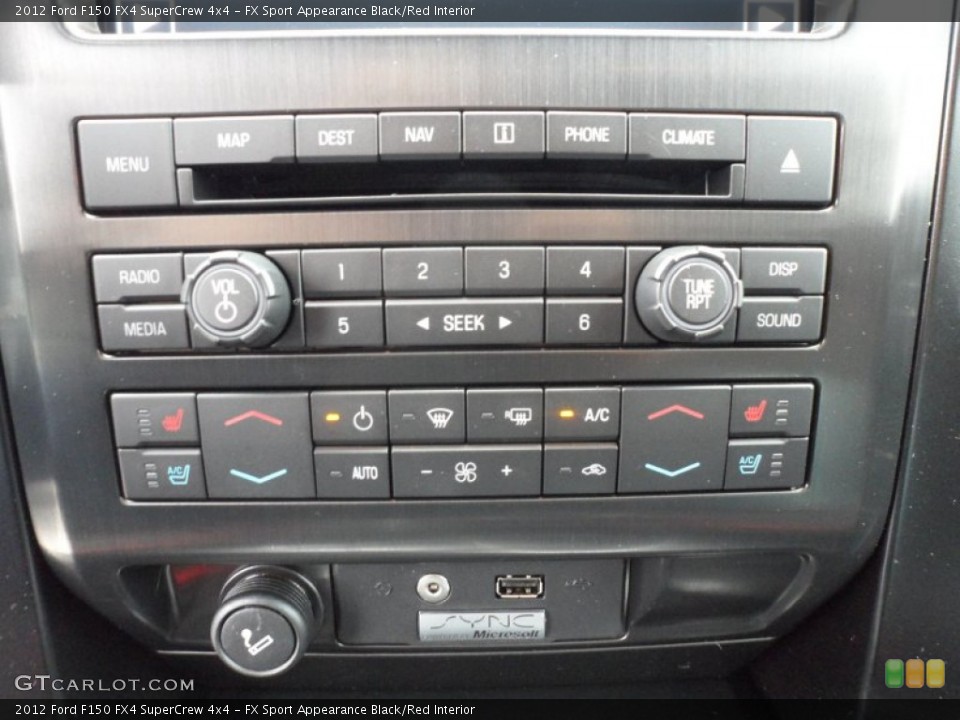 FX Sport Appearance Black/Red Interior Controls for the 2012 Ford F150 FX4 SuperCrew 4x4 #61182892
