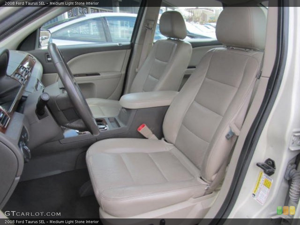 Medium Light Stone Interior Front Seat for the 2008 Ford Taurus SEL #61184048