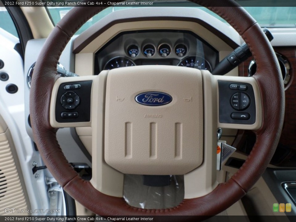 Chaparral Leather Interior Steering Wheel for the 2012 Ford F250 Super Duty King Ranch Crew Cab 4x4 #61184254
