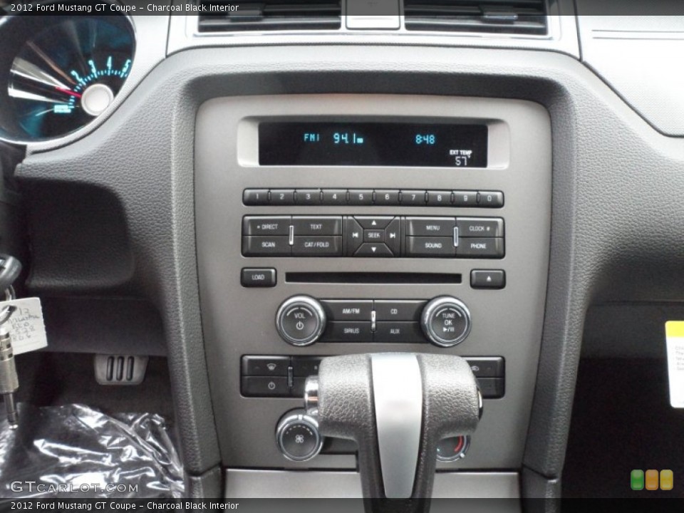 Charcoal Black Interior Controls for the 2012 Ford Mustang GT Coupe #61184506