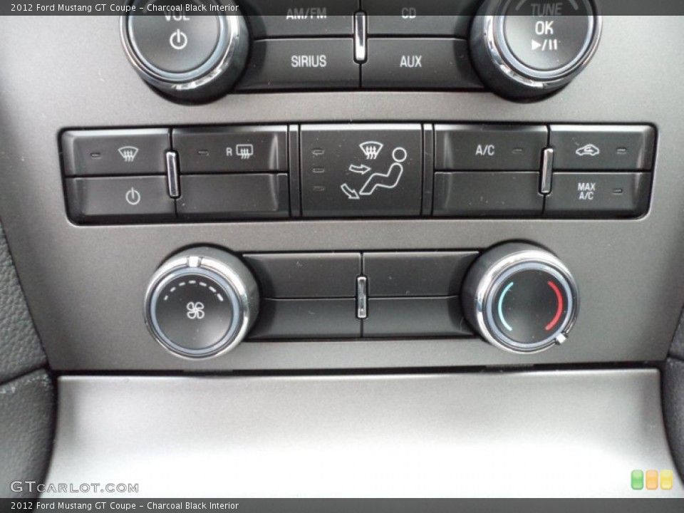 Charcoal Black Interior Controls for the 2012 Ford Mustang GT Coupe #61184524