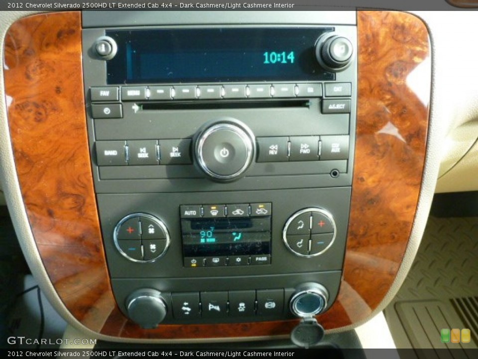 Dark Cashmere/Light Cashmere Interior Controls for the 2012 Chevrolet Silverado 2500HD LT Extended Cab 4x4 #61185940