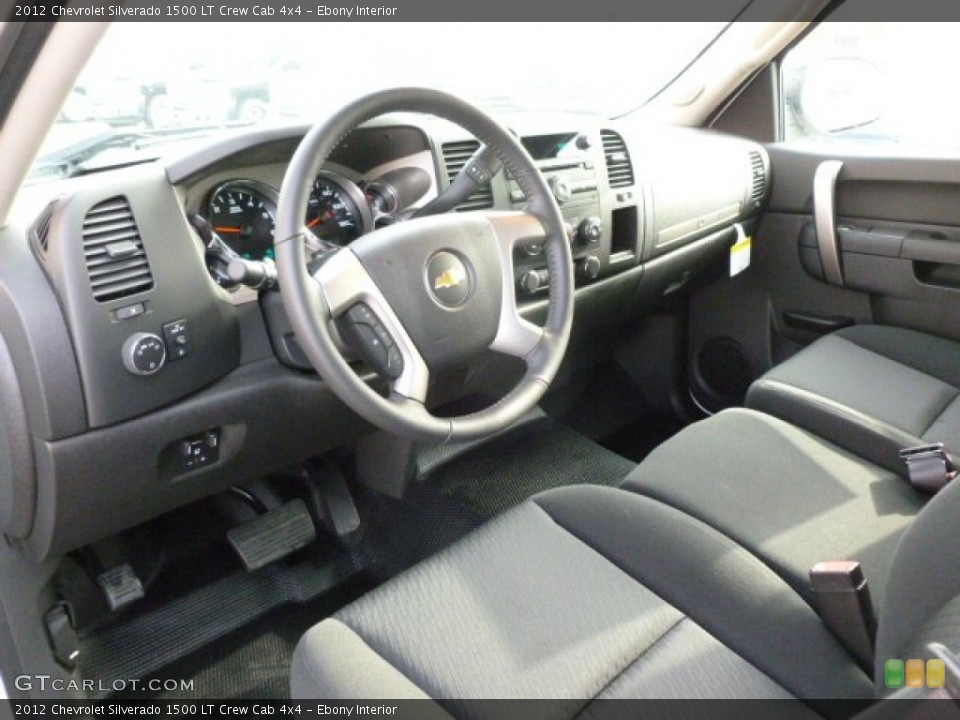 Ebony Interior Photo for the 2012 Chevrolet Silverado 1500 LT Crew Cab 4x4 #61186459